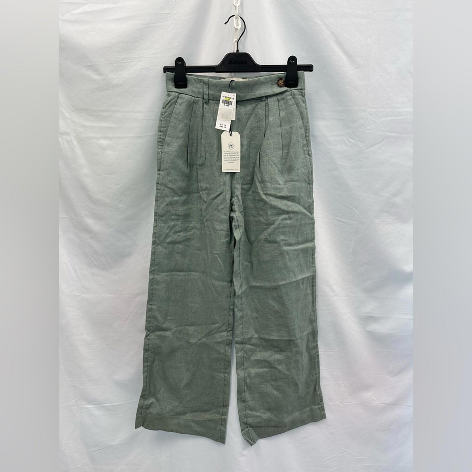 Abercrombie & Fitch Green Linen Pants